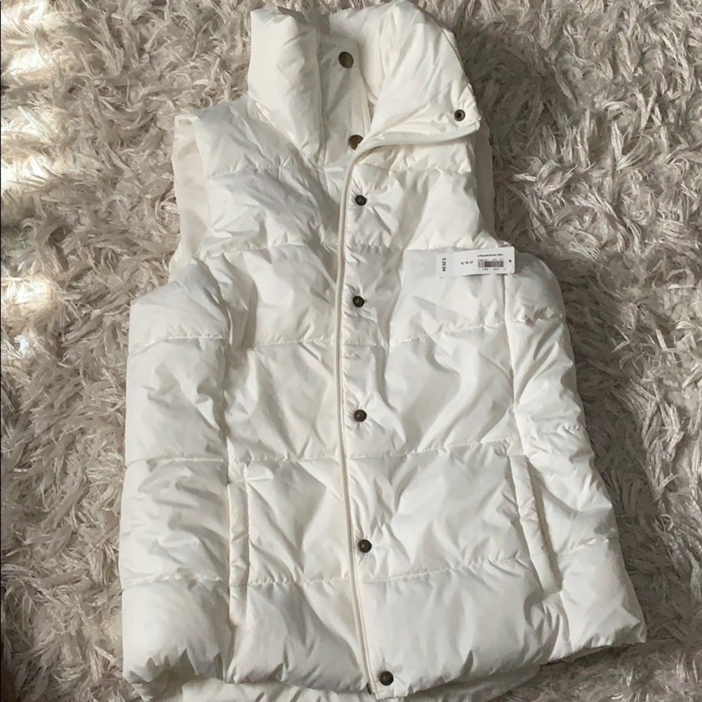 White Puff Vest